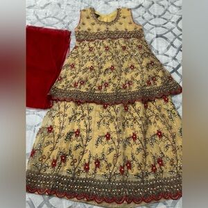 Pakistani girls dress with skirt (lengha)